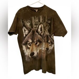 Men’s large 100% Wolf Graphic T-Shirt - vintage 2000s